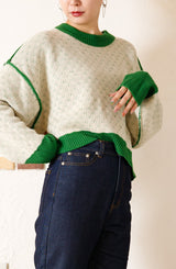 リバーシブルショートニットプルオーバー