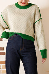 リバーシブルショートニットプルオーバー