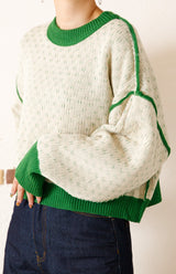 リバーシブルショートニットプルオーバー