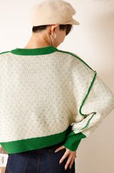 リバーシブルショートニットプルオーバー