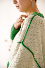 リバーシブルショートニットプルオーバー