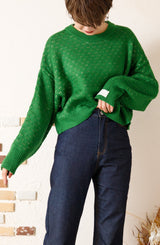 リバーシブルショートニットプルオーバー