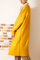 ポケット付きロングカーディガン