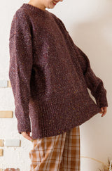 カラーネップニットプルオーバー