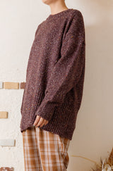 カラーネップニットプルオーバー