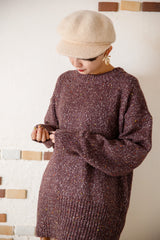 カラーネップニットプルオーバー