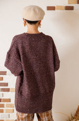 カラーネップニットプルオーバー