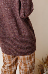 カラーネップニットプルオーバー