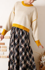 リバーシブルショートニットプルオーバー