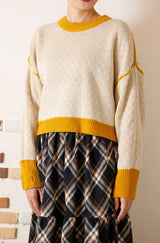 リバーシブルショートニットプルオーバー