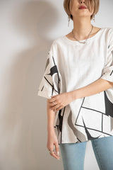 プリント配色プルオーバー