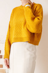 リバーシブルショートニットプルオーバー