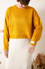 リバーシブルショートニットプルオーバー