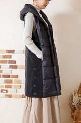 サイド切替CLOMAX中綿ロングベスト