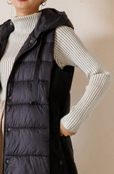 リブニットシームレスタートルプルオーバー