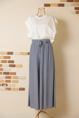 ウエストシャーリングフレアパンツ