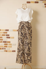 レトロパターンストレートパンツ