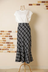 マーメイドチェックスカート