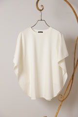 ワイドリブポンチョTシャツ