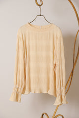 シフォンジョーゼットプリーツブラウス