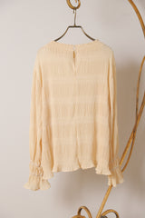 シフォンジョーゼットプリーツブラウス