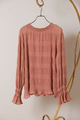 シフォンジョーゼットプリーツブラウス