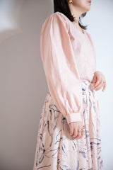 ハートネックブラウス