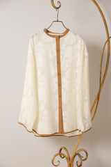 シアージャガードバイカラーブラウス