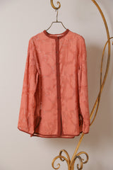 シアージャガードバイカラーブラウス