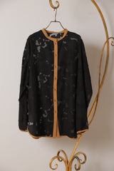 シアージャガードバイカラーブラウス