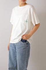 ロゴ刺繍半袖Tシャツ