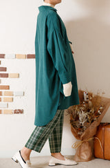 変形スキッパーロングプルオーバー