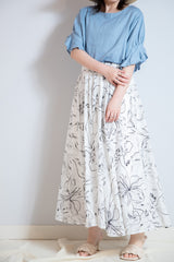 フラワータックスカート