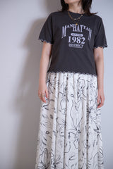 フラワータックスカート