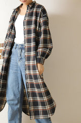 ロングチェックシャツ