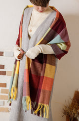 ブロックチェックストール