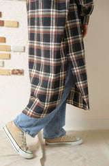 ロングチェックシャツ