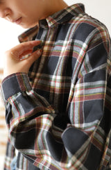 ロングチェックシャツ