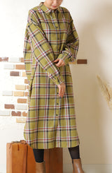 ロングチェックシャツ
