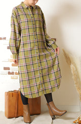 ロングチェックシャツ