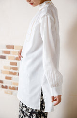 プリーツスリーブブラウス