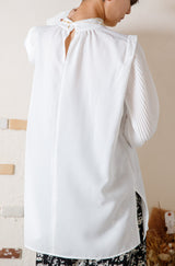 プリーツスリーブブラウス