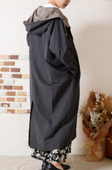 ロングフーディーコート