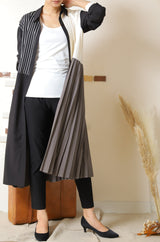 ブッロキングプリーツワンピース