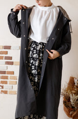 ロングフーディーコート