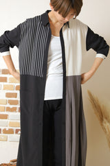 ブッロキングプリーツワンピース