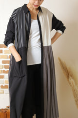 ブッロキングプリーツワンピース