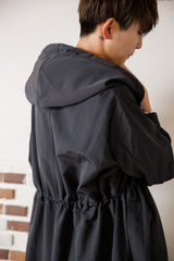 ロングフーディーコート