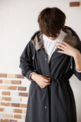 ロングフーディーコート