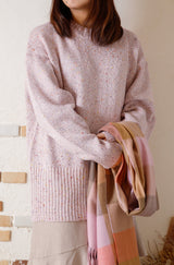 カラーネップニットプルオーバー